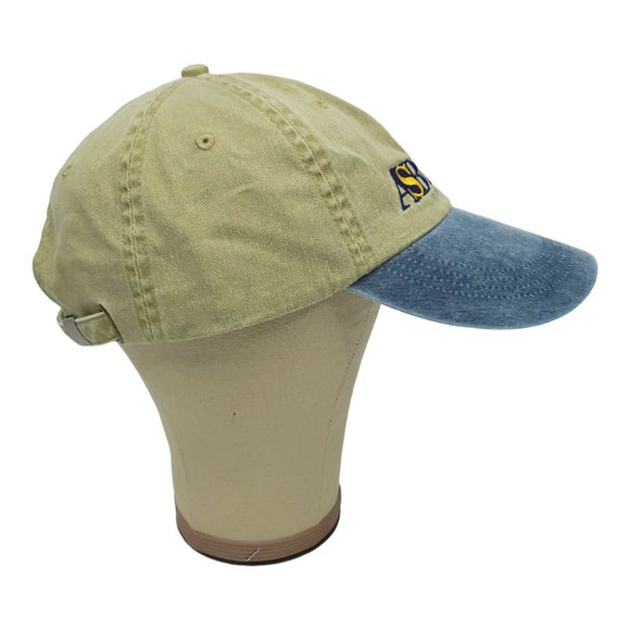 Anvil American Savings Bank Adjustable Cap Trucker Baseball Hat Blue Khaki - Picture 7 of 12